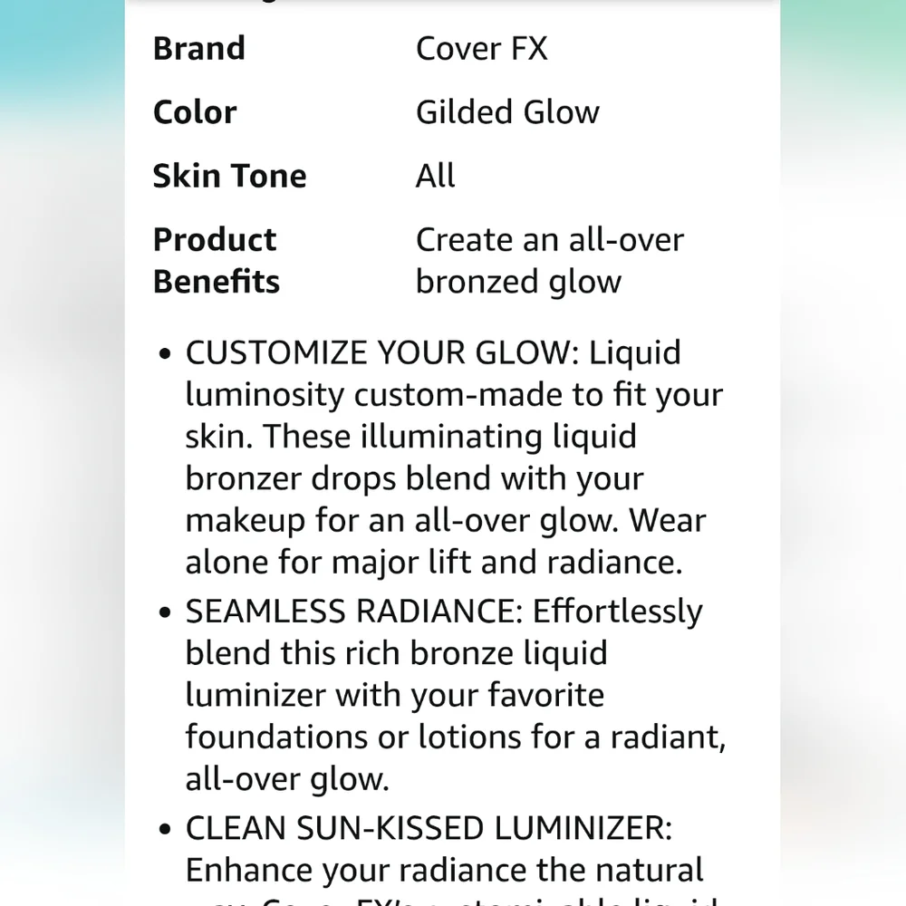 COVER FX Custom Enhancer‎ Bronzer Drops